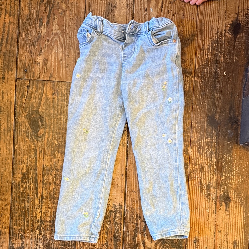 Cat & JackLight Blue Girls' Daisy Embroidered Jeans 5